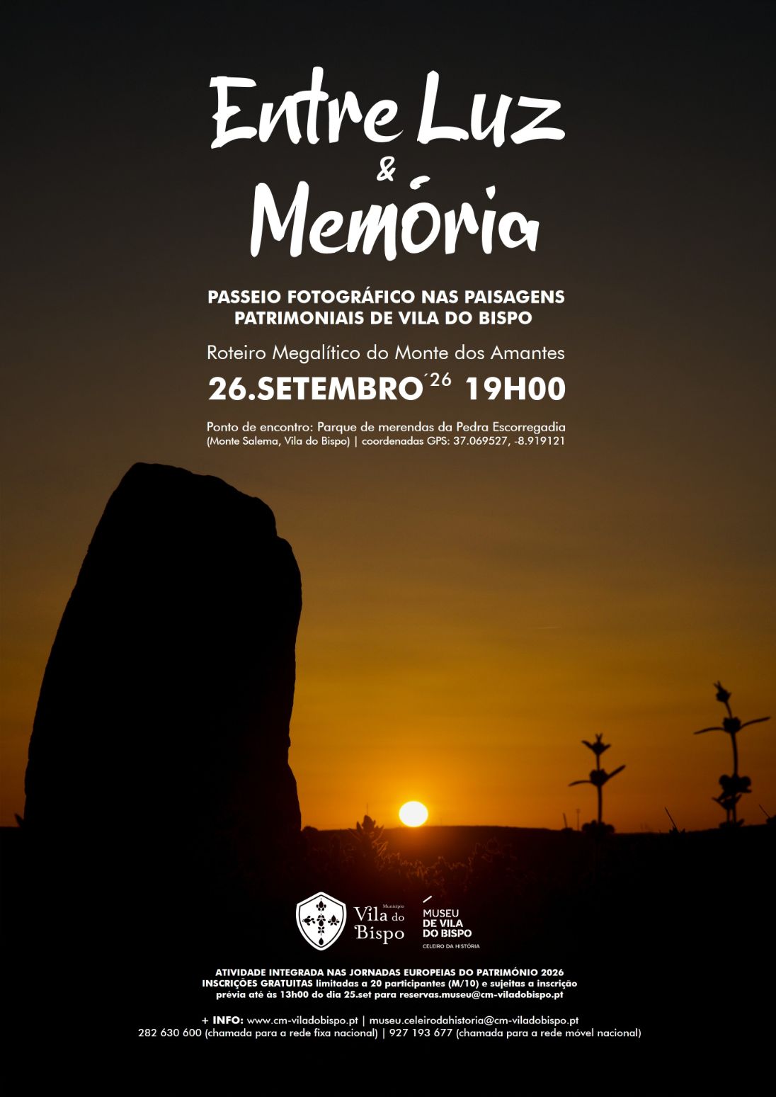 Vila do Bispo promove passeio fotográfico “Entre Luz & Memória” no âmbito das Jornadas Europeias do Património