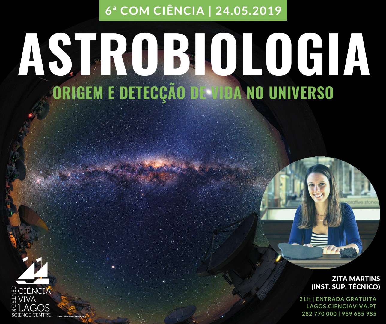 Centro Ciência Viva de Lagos recebe  "Astrobiologia - Origem e Detecção de Vida no Universo"