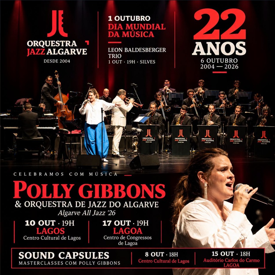 Dia Mundial da Música · 22.º aniversário da Orquestra de Jazz do Algarve