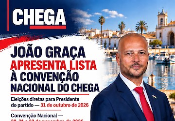 João Graça apresenta candidatura a cabeça de lista dos delegados do Algarve à Convenção Nacional do CHEGA