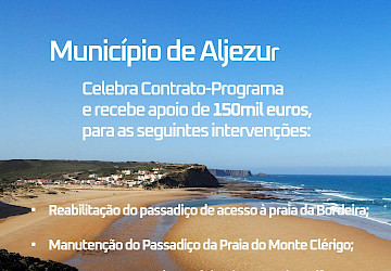 Município de Aljezur celebra Contrato-Programa com o Fundo Ambiental e Agência Portuguesa do Ambiente para diversas intervenções