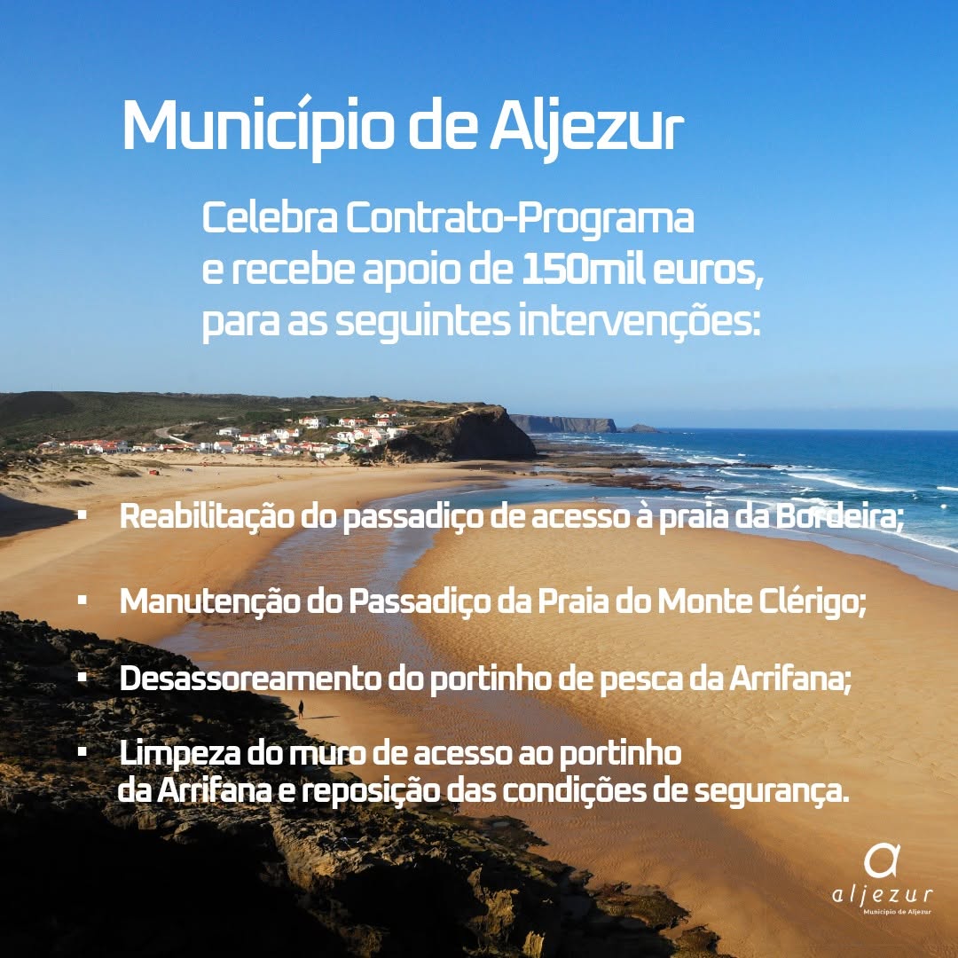 Município de Aljezur celebra Contrato-Programa com o Fundo Ambiental e Agência Portuguesa do Ambiente para diversas intervenções