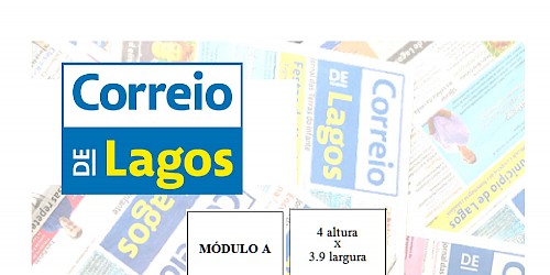 Anuncie no seu Jornal Correio de Lagos, por um preço convidativo.