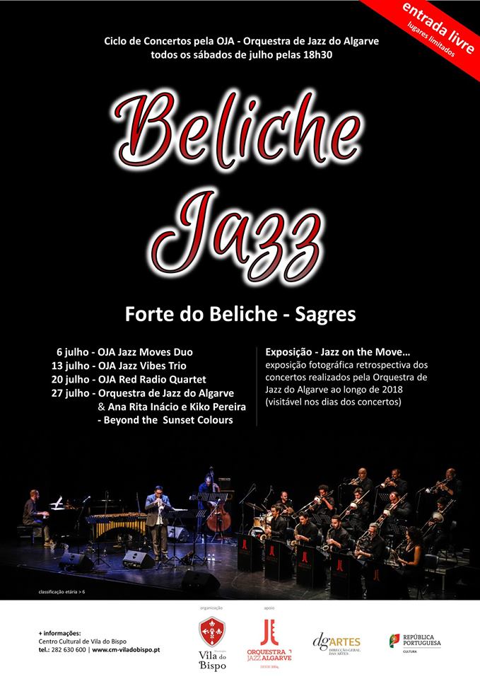 Beliche Jazz - Ciclo de Concertos pela Orquestra de Jazz do Algarve – entrada livre