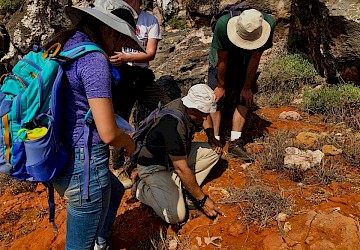 Alunos da Escola Internacional de Arqueologia de Vale de Boi exploram paisagens costeiras da Raposeira