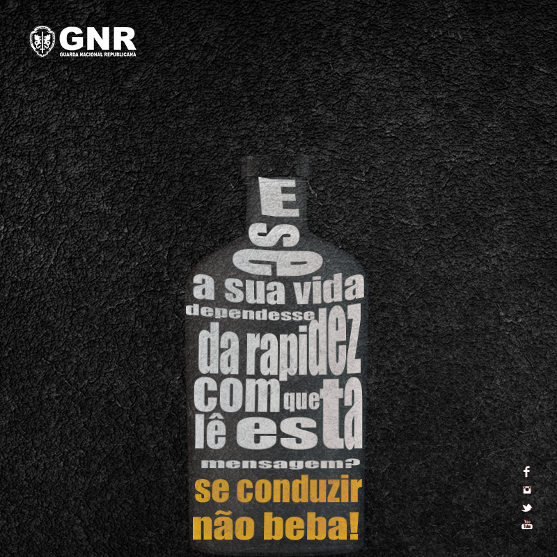 Campanha “Se bebeste, toma decisões inteligentes. Não conduzas.”