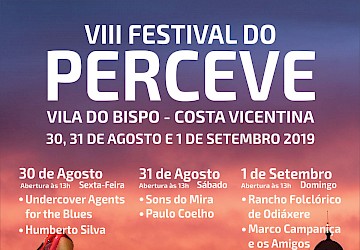 Vila do Bispo recebe VIII Festival do Perceve - 30 de Agosto a 1 de Setembro