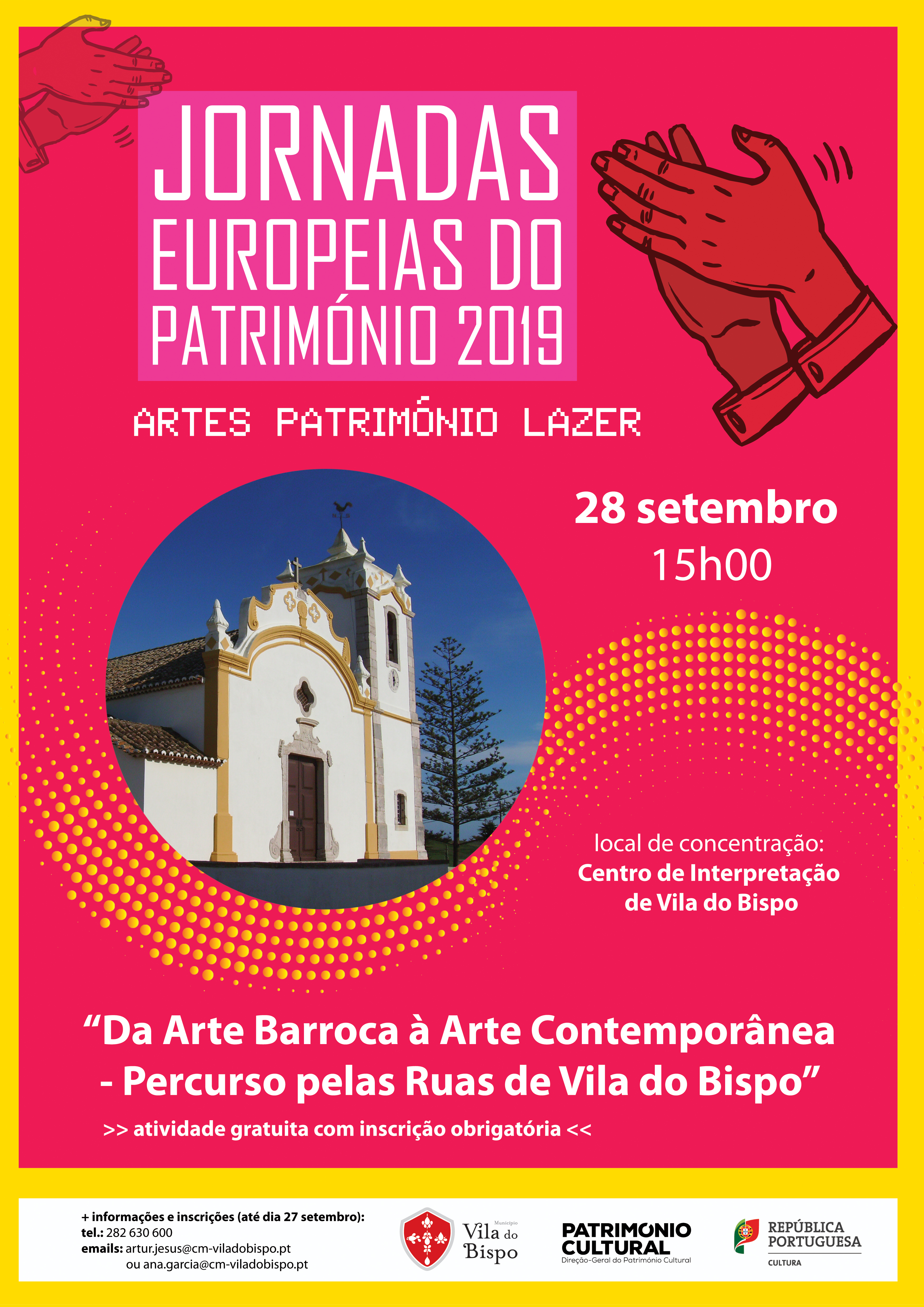 “Da Arte Barroca à Arte Contemporânea – Percurso pelas Ruas de Vila do Bispo” integrado nas  Jornadas Europeias do Património 2019