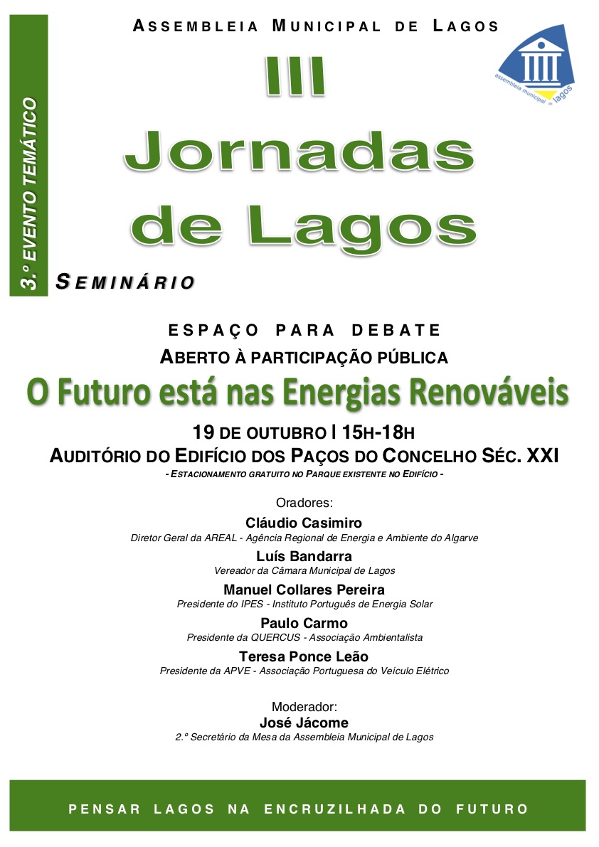 III JORNADAS DE LAGOS  "PENSAR LAGOS NA ENCRUZILHADA DO FUTURO"