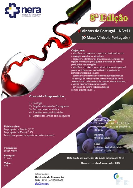 Acção de Formação - Vinhos de Portugal (Nível I)