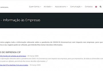 COVID-19: CIP, Confederação Empresarial de Portugal,  cria página com informação útil a todas as empresas