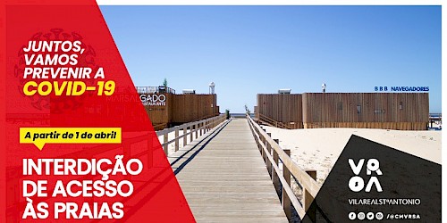 Vila Real de Santo António interdita  acesso às praias do concelho