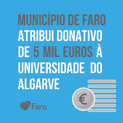 Município de Faro atribui donativo de 5 mil euros à Universidade do Algarve