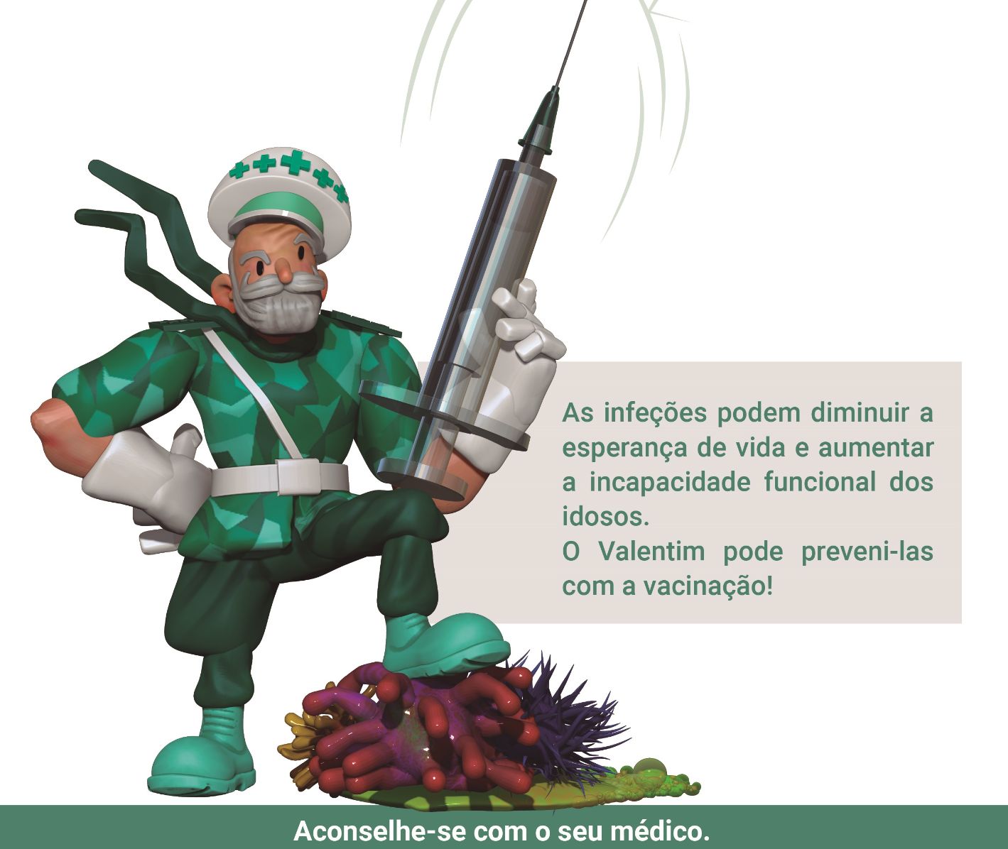 Núcleo de Estudos de Geriatria da Sociedade Portuguesa de Medicina Interna lança campanha “Vacinação é protecção”  dirigida a idosos