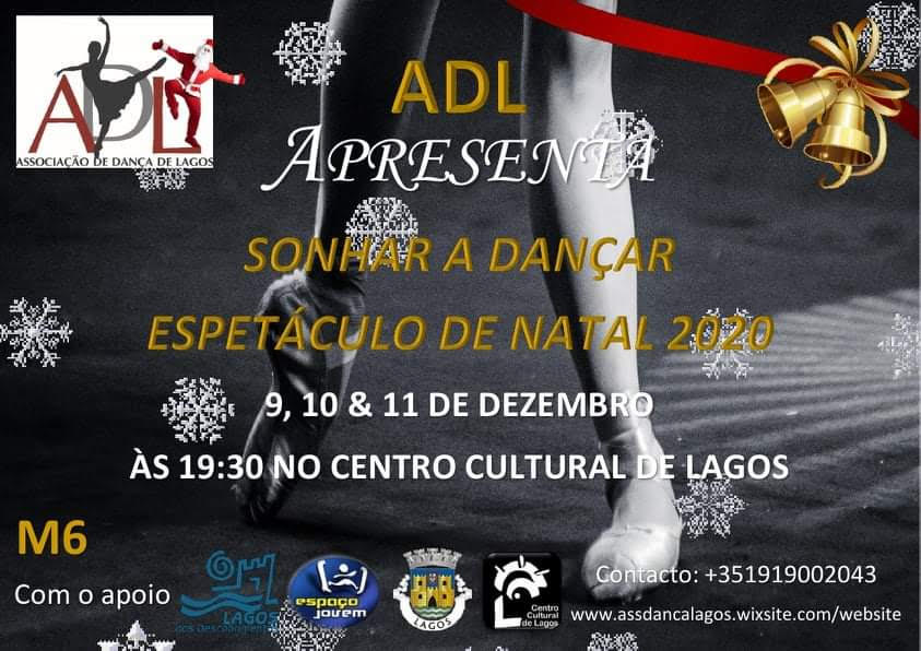 Associação de Dança de Lagos apresenta espectáculo de Natal 2020 "Sonhar a dançar"