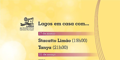 Esta semana "Lagos em casa com..." apresenta vários estilos musicais