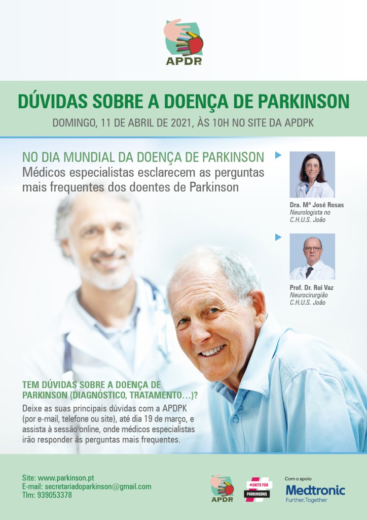 Associação Portuguesa de Doentes de Parkinson promove sessão online para esclarecimento de dúvidas