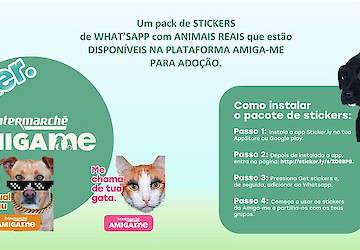 Campanha solidária do Intermaché promove adopção de animais através de stickers no WhatsApp