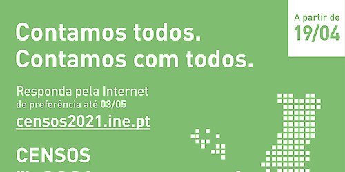 Já pode responder aos CENSOS 2021 a partir de hoje