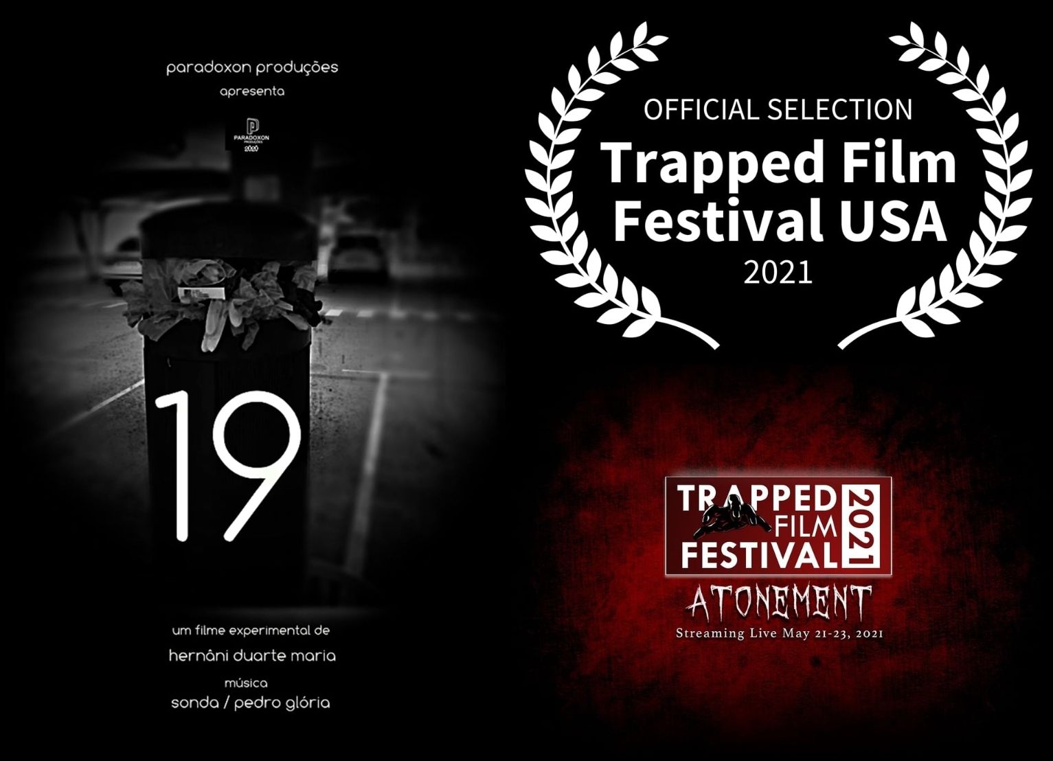 Curta metragem "19 Dezanove" seleccionado para Festival de Cinema Trapped Film Festival 2021