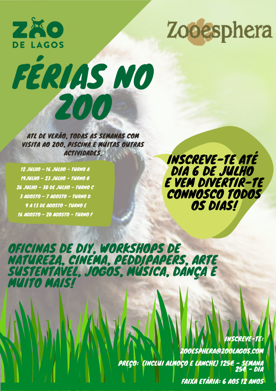 Férias no Zoo com início a 12 de Julho e duas temáticas disponíveis