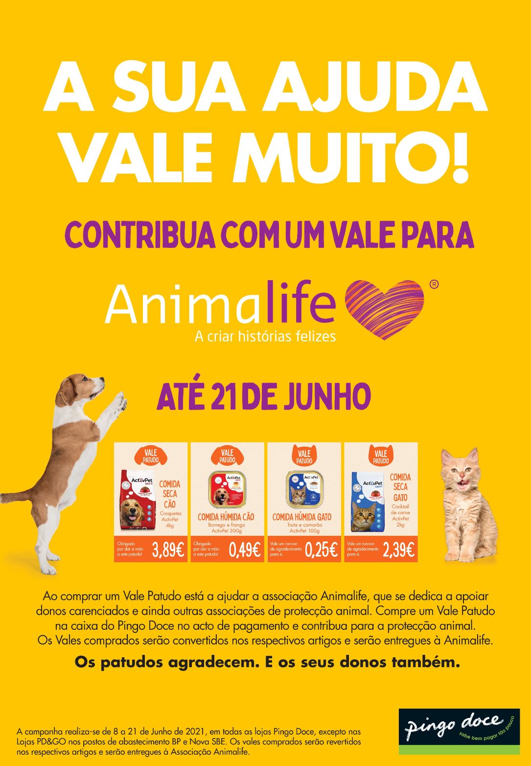 Animalife promove iniciativa “A sua ajuda vale muito!”