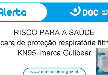 Máscaras de protecção respiratória filtrante KN95 da Gulibear consideradas inseguras pelo RAPEX