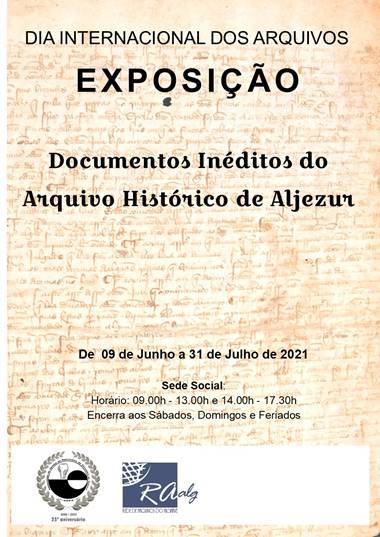 Exposição "Documentos Inéditos do Arquivo Histórico de Aljezur" patente até 31 de Julho