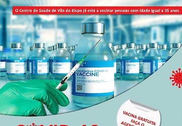 Centro de Saúde de Vila do Bispo já está a vacinar pessoas com 35 anos