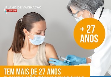 Covid-19: Maiores de 27 anos já podem agendar vacinação