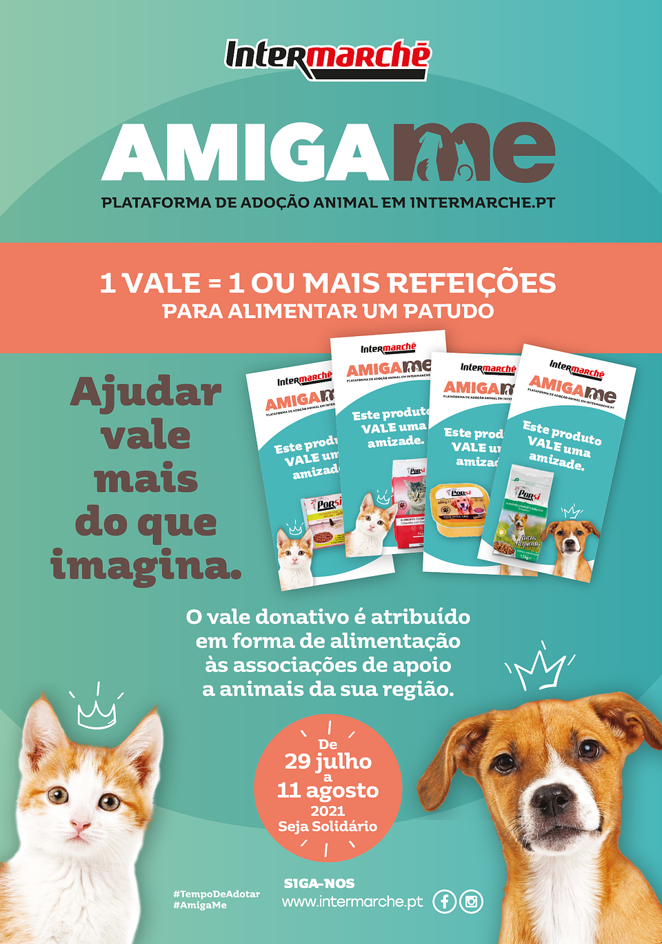 Intermarché apoia animais abandonados com retoma da campanha "AMIGA-ME"