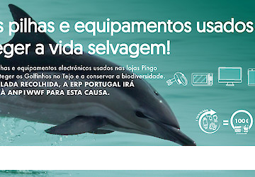 Recolha de resíduos eletrónicos e pilhas usadas ajuda na preservação dos golfinhos no Tejo