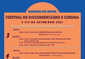 Festival de Documentário e Cinema do Rogil realiza-se de 3 a 5 de Setembro