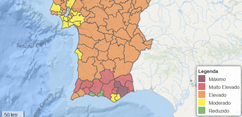 Mais de uma centena de concelhos em alto risco de incêndio rural. Aljezur é um deles
