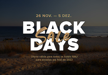 Black Days do grupo NAU com descontos até 30% em estadias em todos os seus hotéis