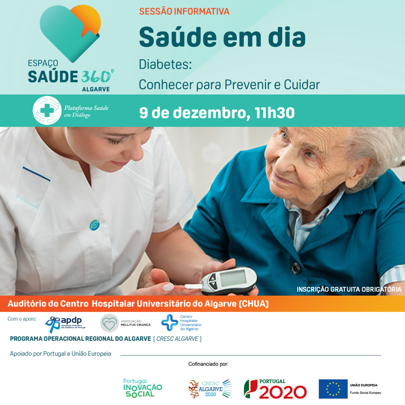 Espaço Saúde 360º Algarve dinamiza sessão informativa sobre a Diabetes