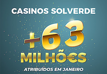 Mais de 63 milhões de euros em prémios nos casinos Solverde
