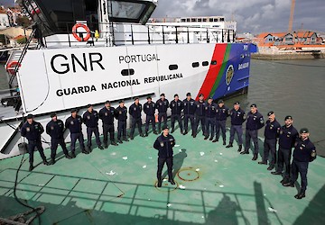 GNR UCC: Lancha de Patrulhamento Costeiro Bojador parte para a Operação Conjunta THEMIS da Frontex, em Itália